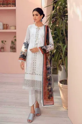 03 Dove White Iris Embroidered Lawn Collection