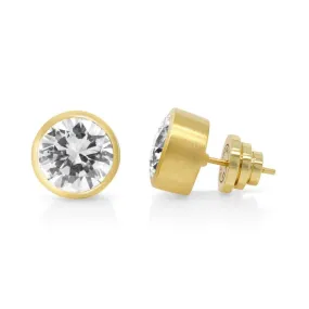 10MM Gemstone Stud Earrings