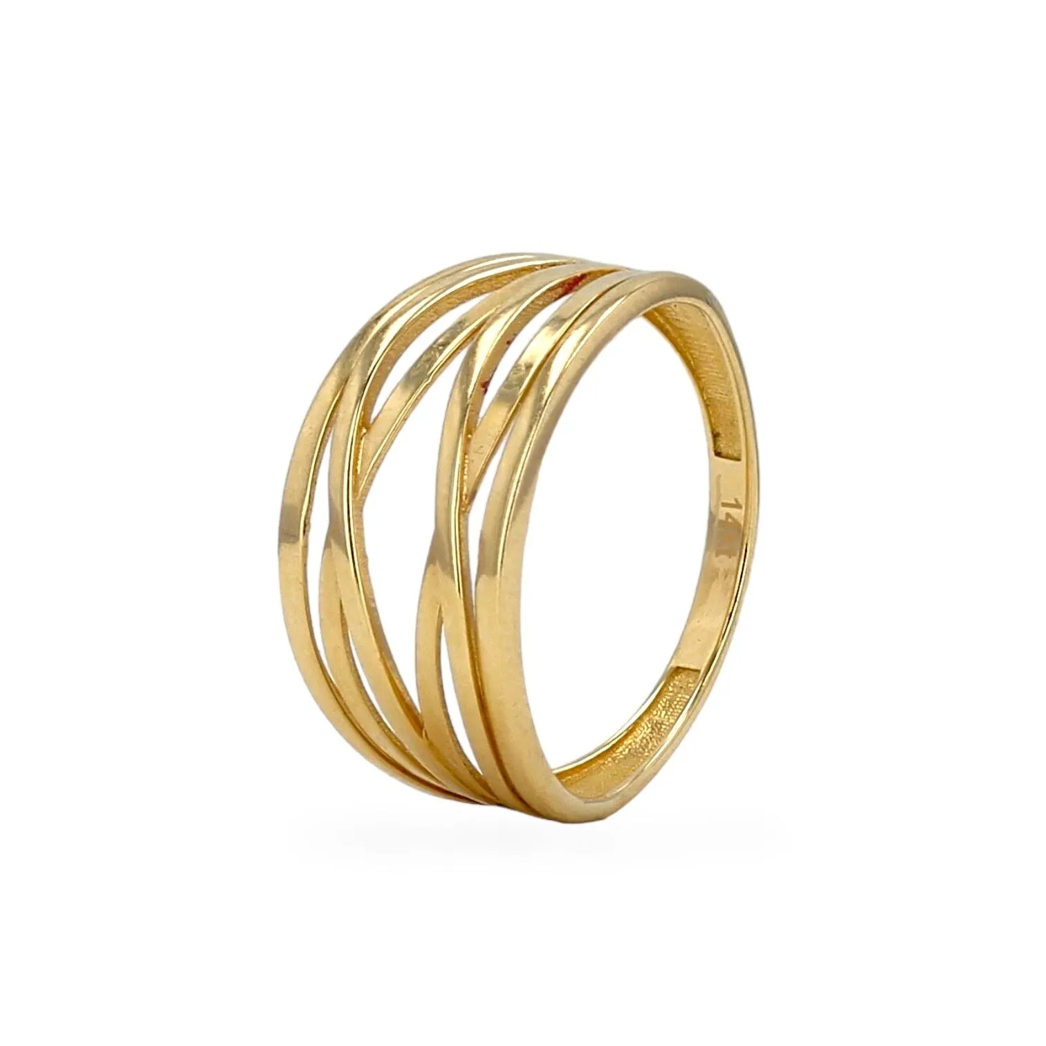 14K Yellow gold wire ring-226049