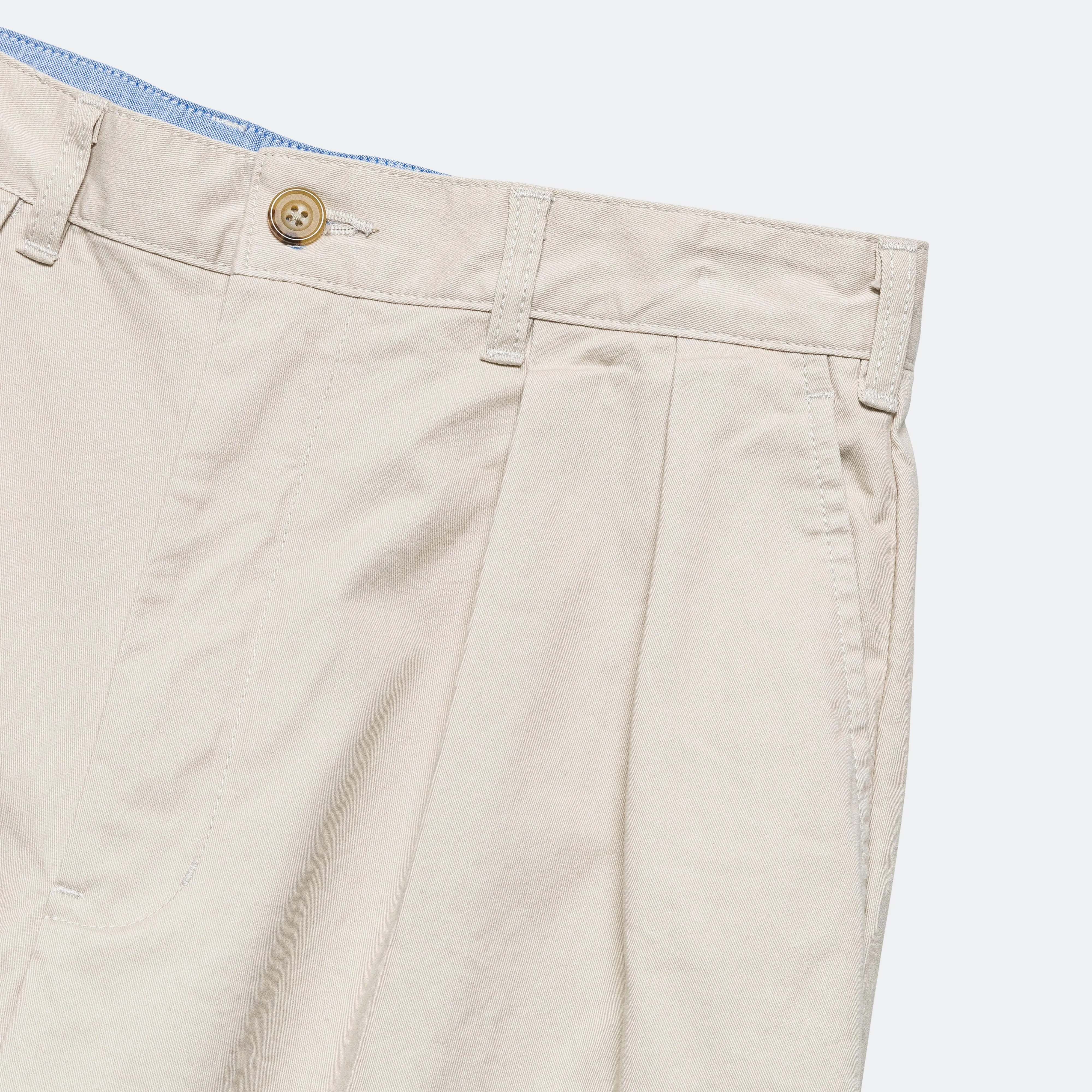 2 Pleat Twill Pants - Cement