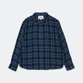 Acid Plaid Cosmic LS Shirt - Blue