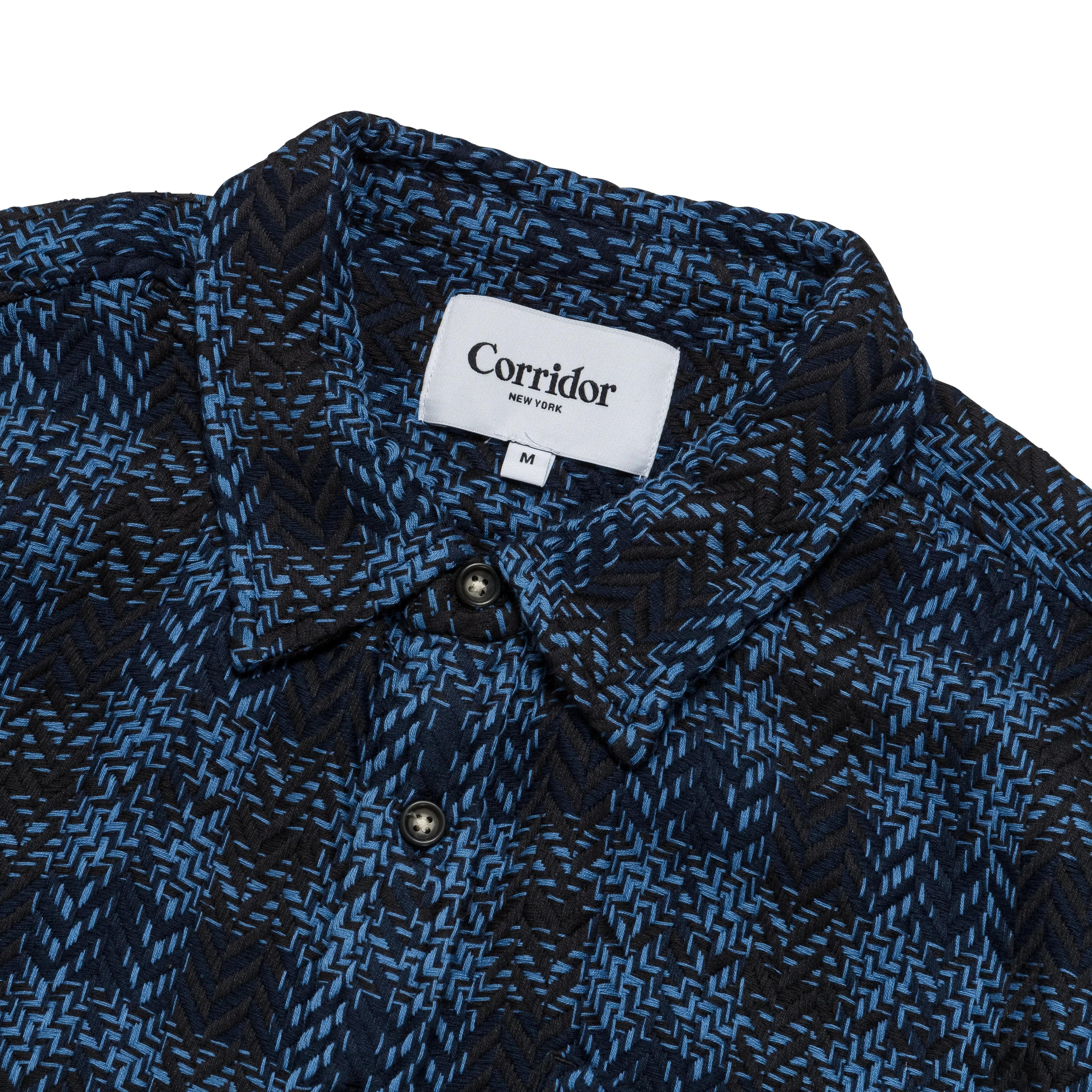 Acid Plaid Cosmic LS Shirt - Blue