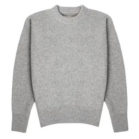 Anonymous Ism Randome Moc Neck Knit Light Grey