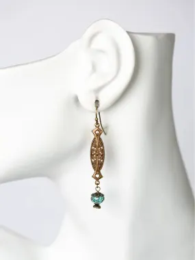 Antiqued Czech Glass Filigree Dangles by Anne Vaughan