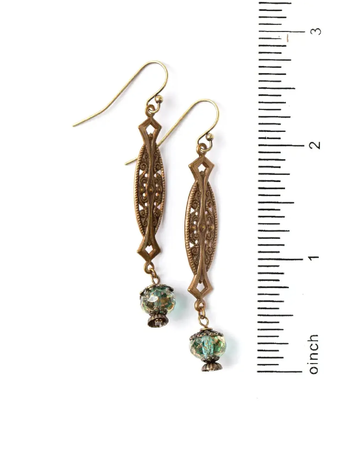 Antiqued Czech Glass Filigree Dangles by Anne Vaughan