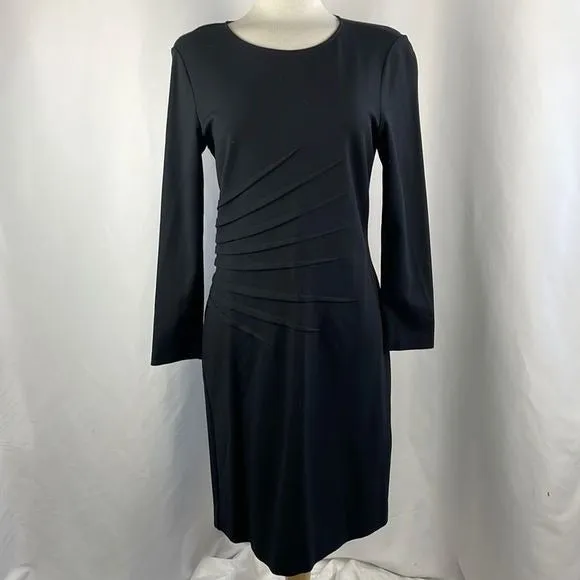 ArmaniCollezioniBlack w Pleated Side Mini  Dress