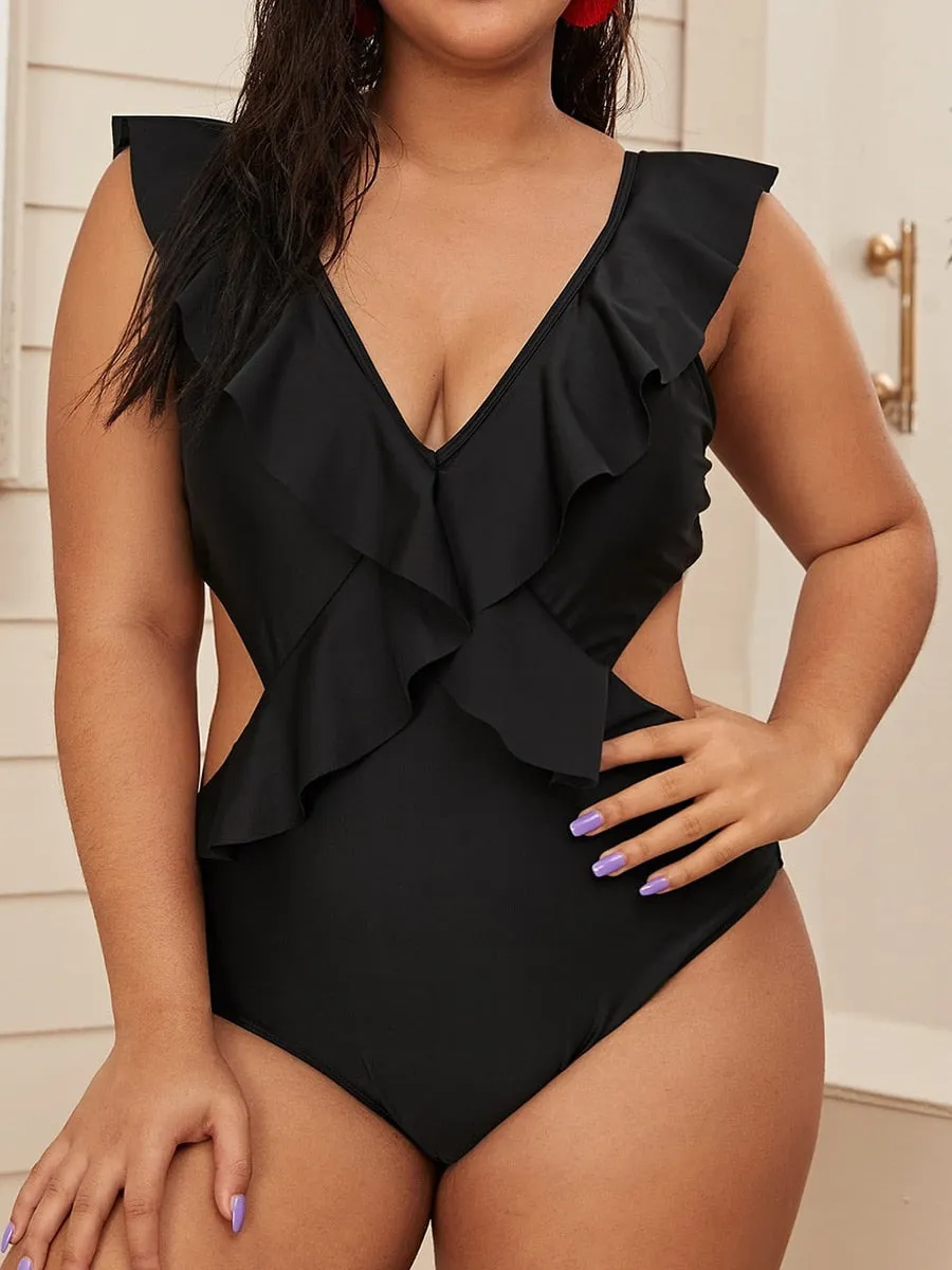 Bahamas Delight Ruffle One Piece Plus Size