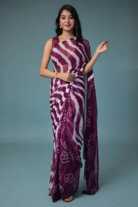 Bandhej, Leheriya Chiffon Saree