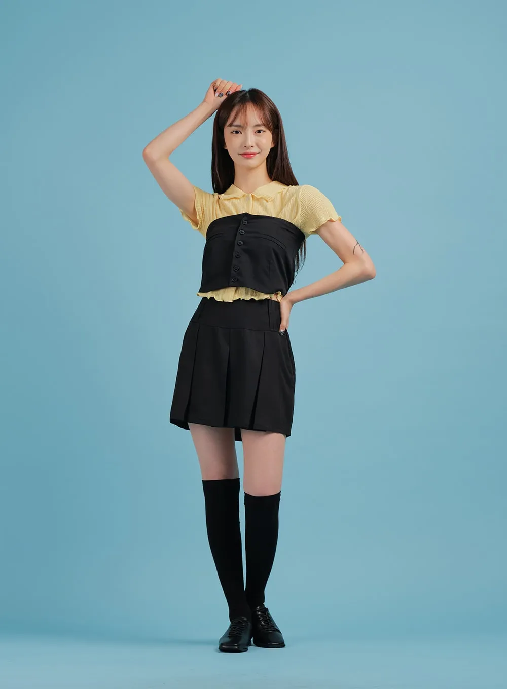 Basic Formal Pleated Mini Skirt BA27