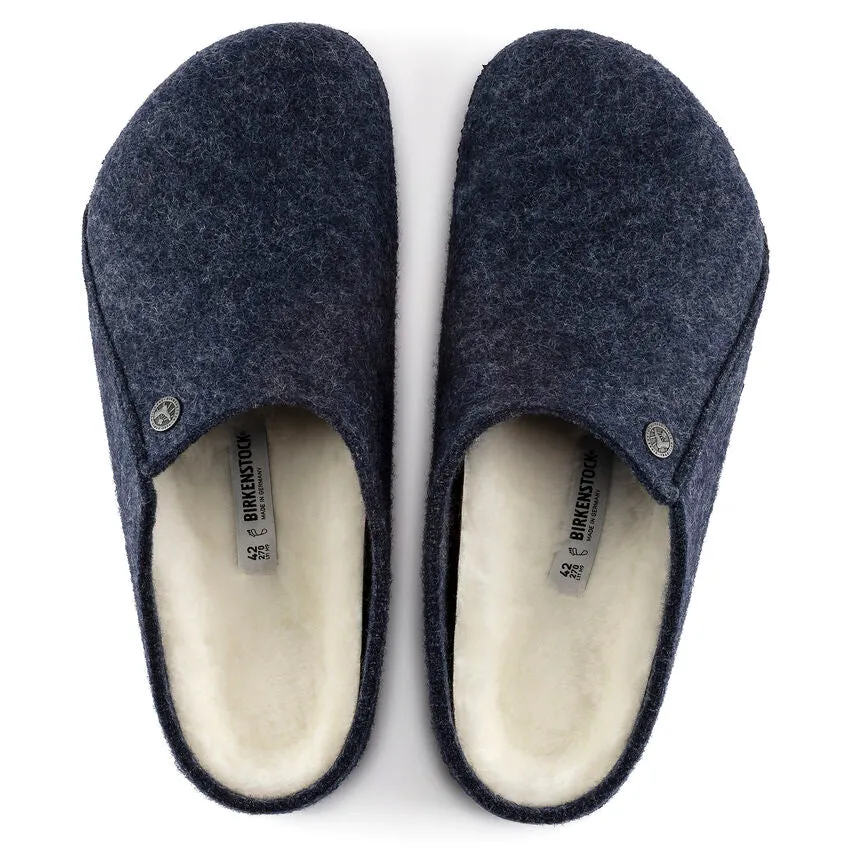 Birkenstock Men's Zermatt Shearling Wool Felt (Dark Blue - Regular Fit)