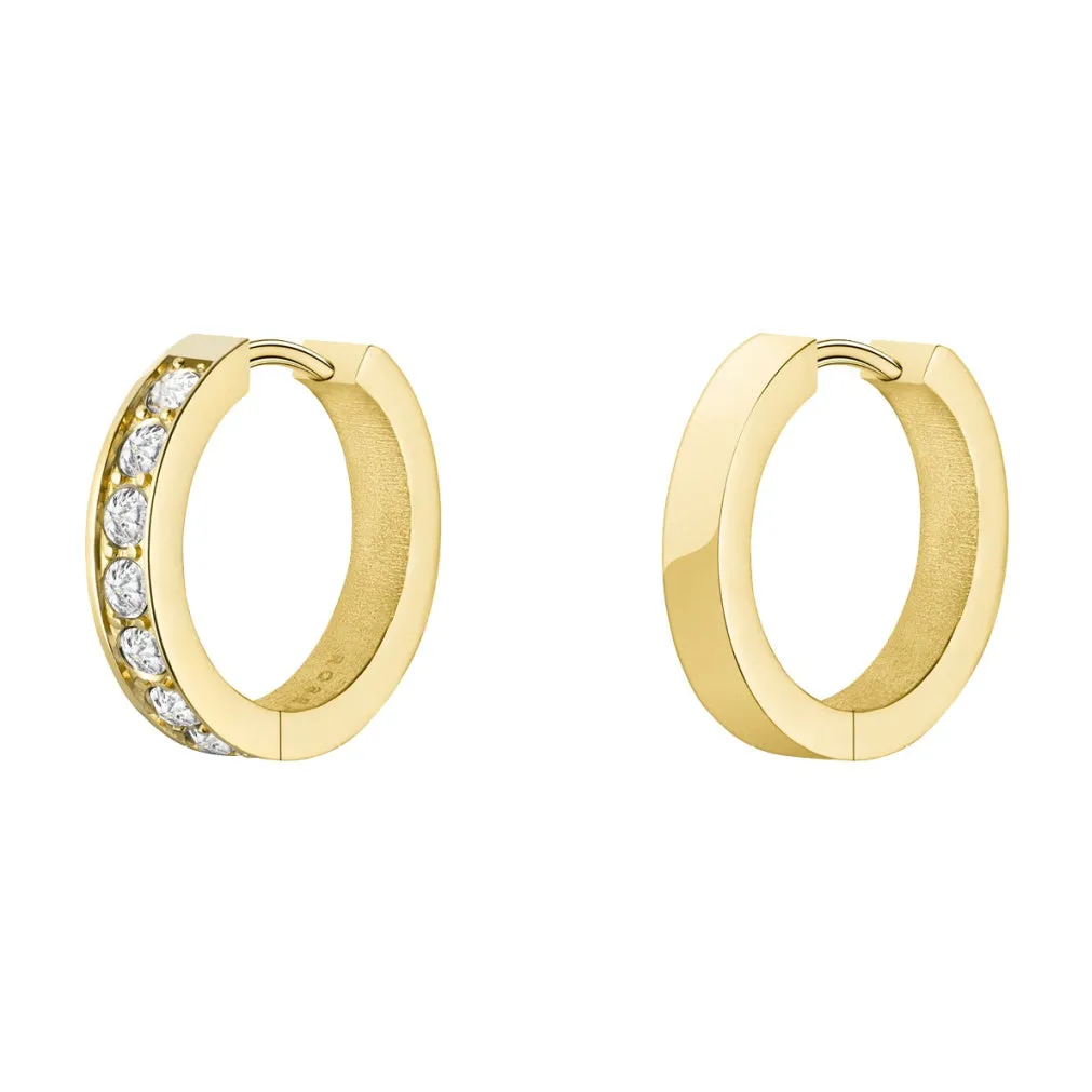 BLAK - Rosefield Crystal Hoops - Gold