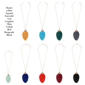 Bronze Tassel Pendant (various colors)