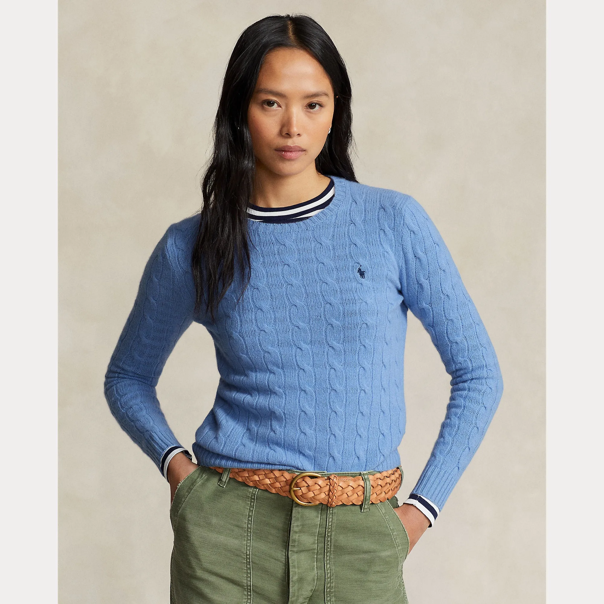 CABLE-KNIT SWEATER