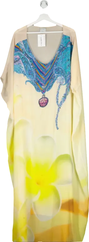 Camilla Multicoloured Necklace Effect Kaftan One Size