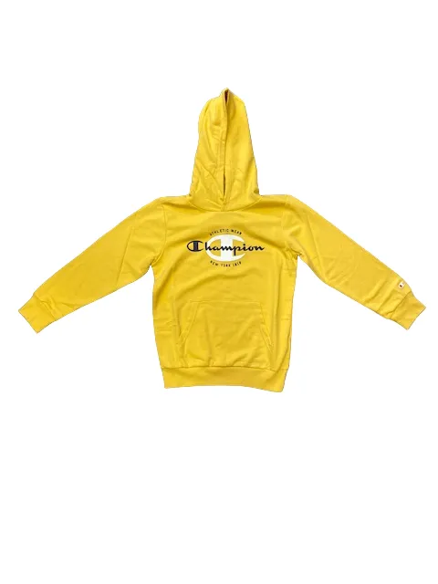 Champion boys' sweatshirt with hood and kangaroo pockets 306305 YS043 MIY yellow ocher