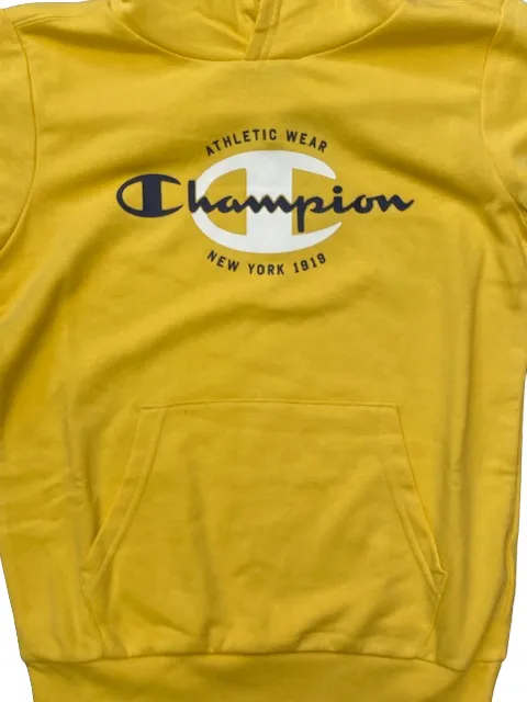 Champion boys' sweatshirt with hood and kangaroo pockets 306305 YS043 MIY yellow ocher