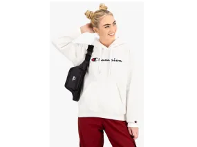 CHAMPION Felpa Cappuccio Logo Bianco 114461