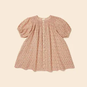 Cotton Carina Smock Dress - Golden Grove