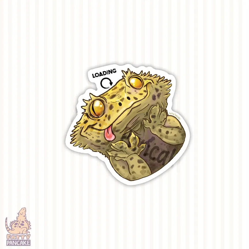 Crested Gecko Loading Sticker