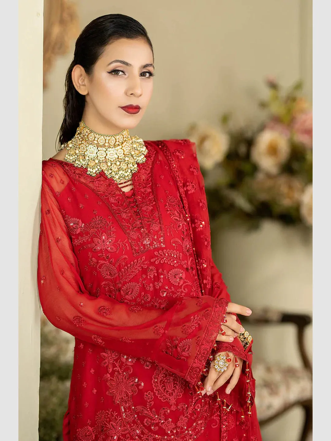 Designer Embroidered Chiffon