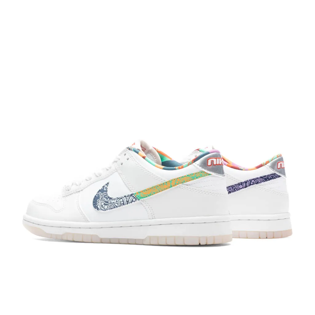 Dunk Low Multi-Color Paisley (GS) - White/Diffused Blue/White