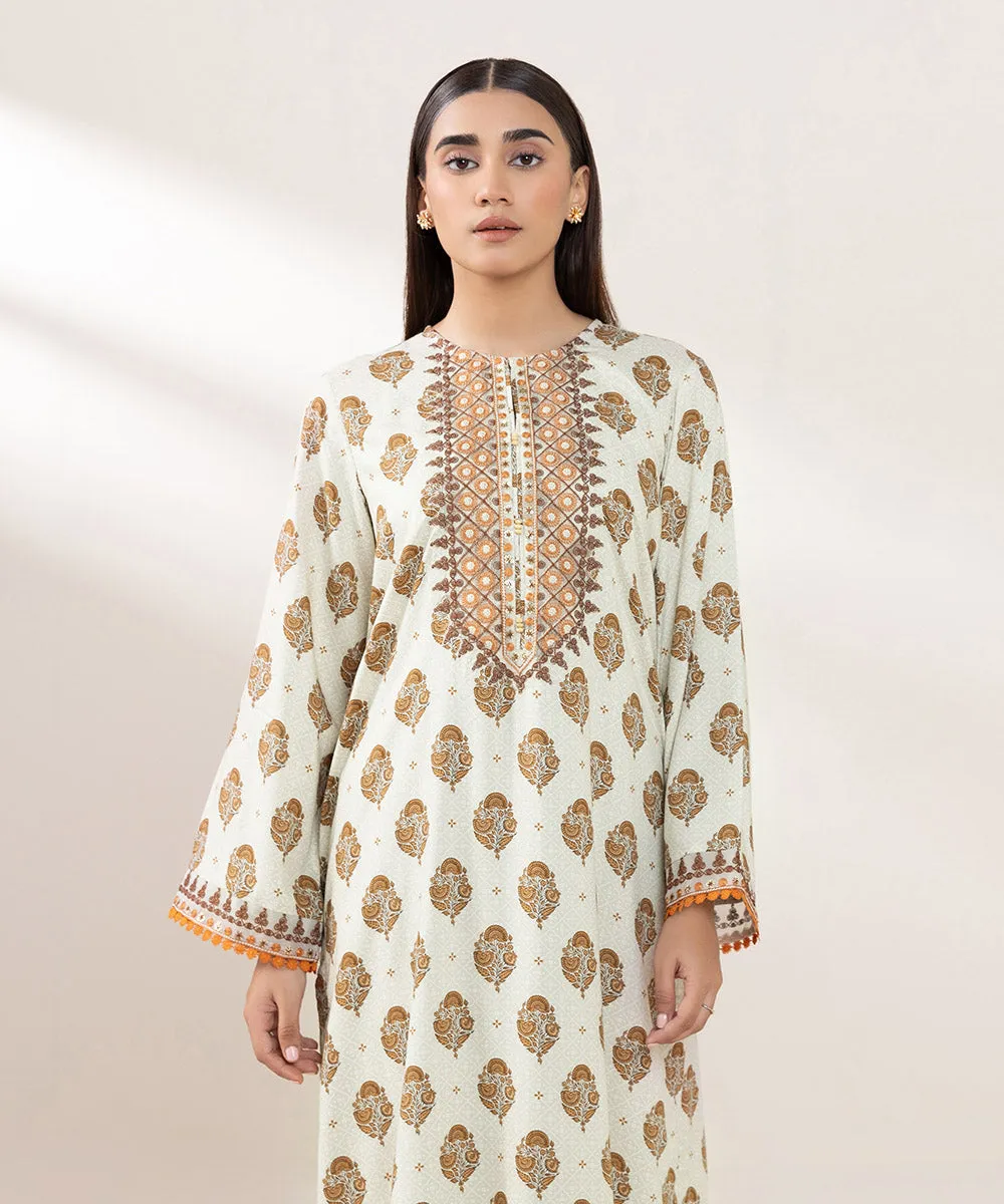 Embroidered Arabic Lawn Shirt