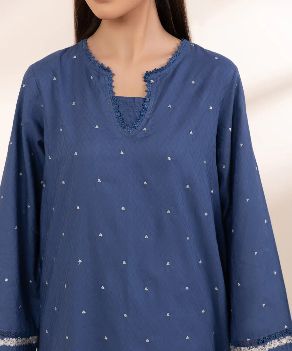 Embroidered Cotton Jacquard Shirt