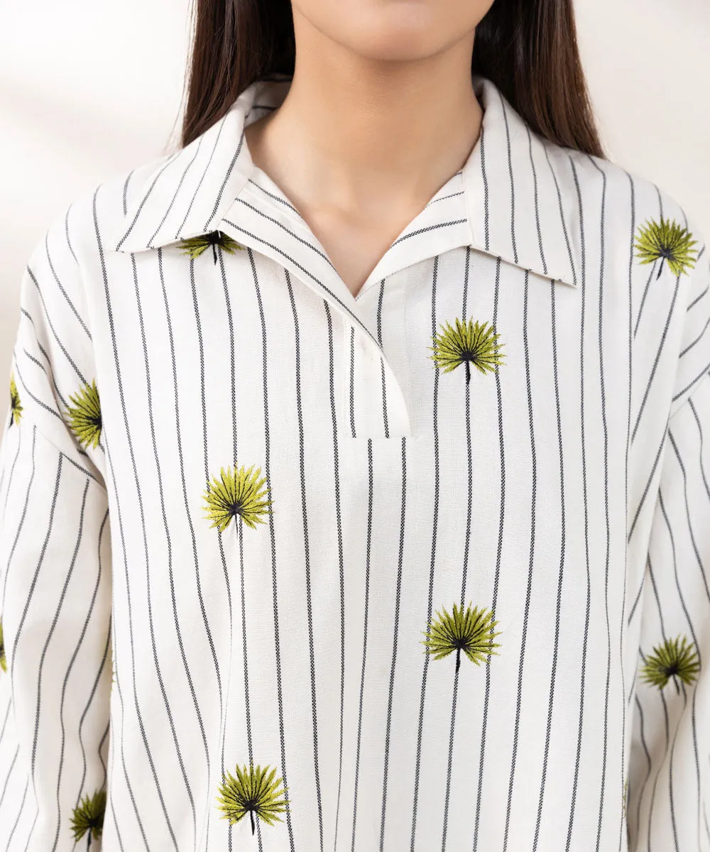 Embroidered Yard Dyed Shirt