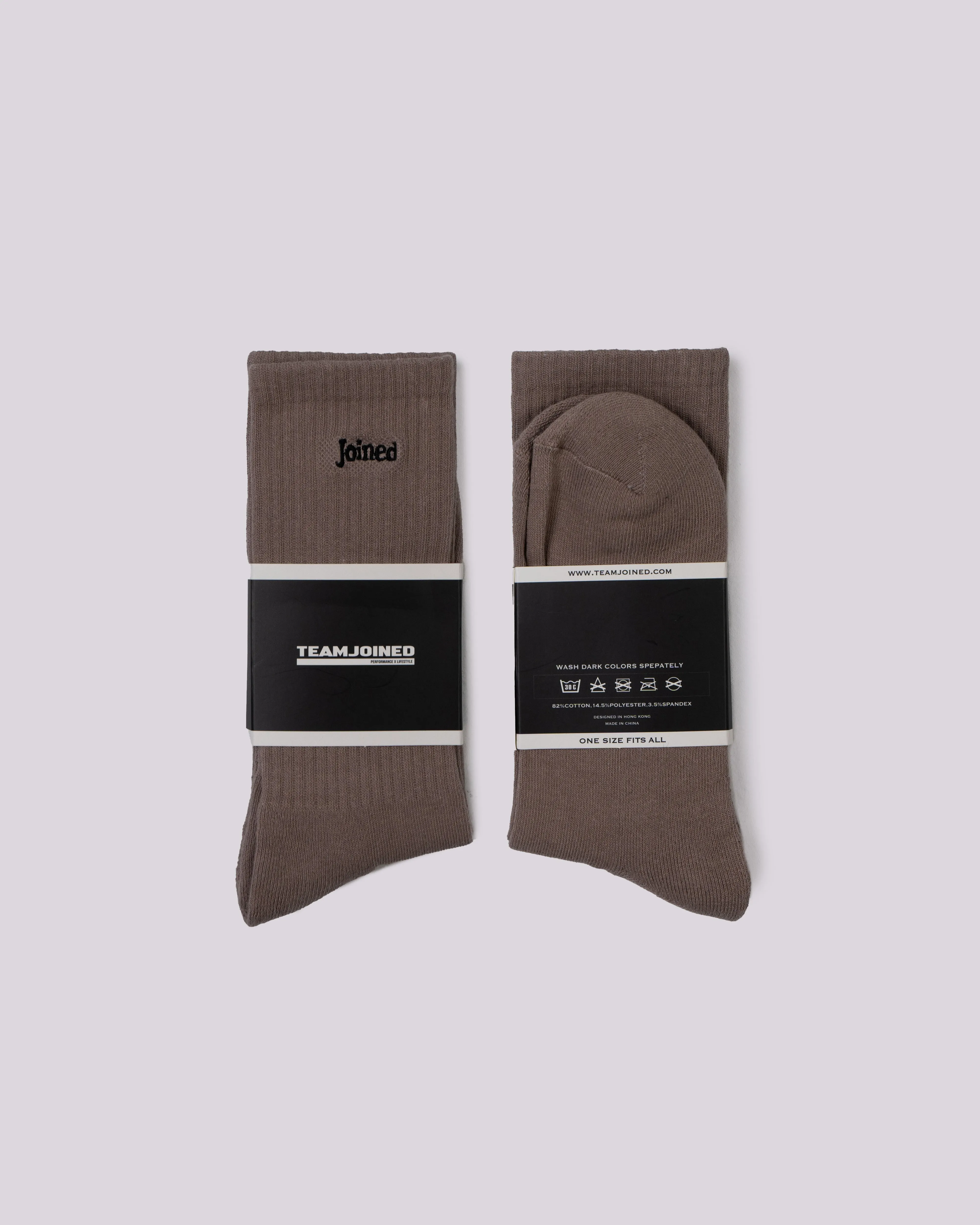 Embroidery Font Crew Socks