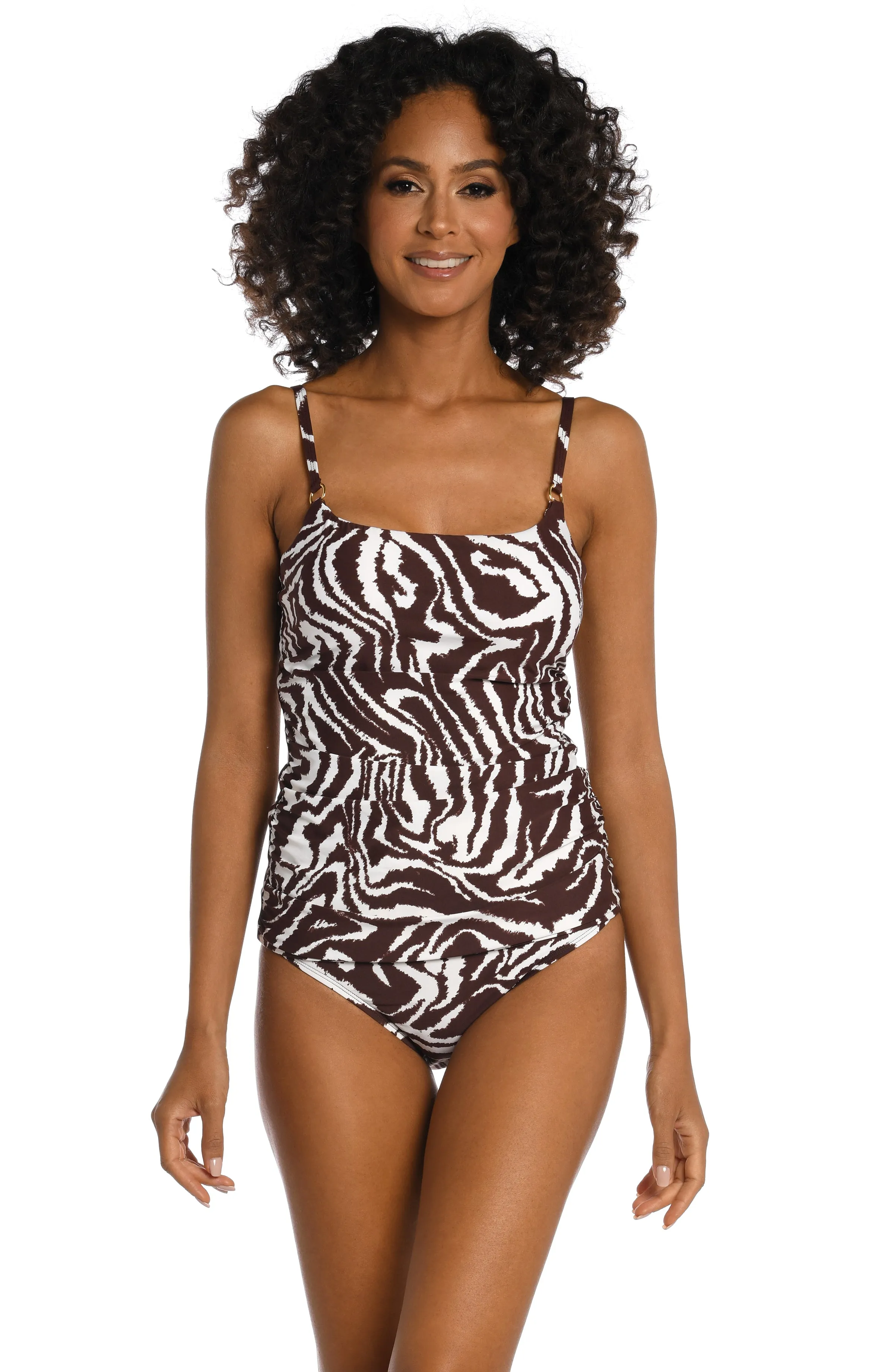 Fierce Lines Lingerie Strap Underwire Tankini Top - FINAL SALE