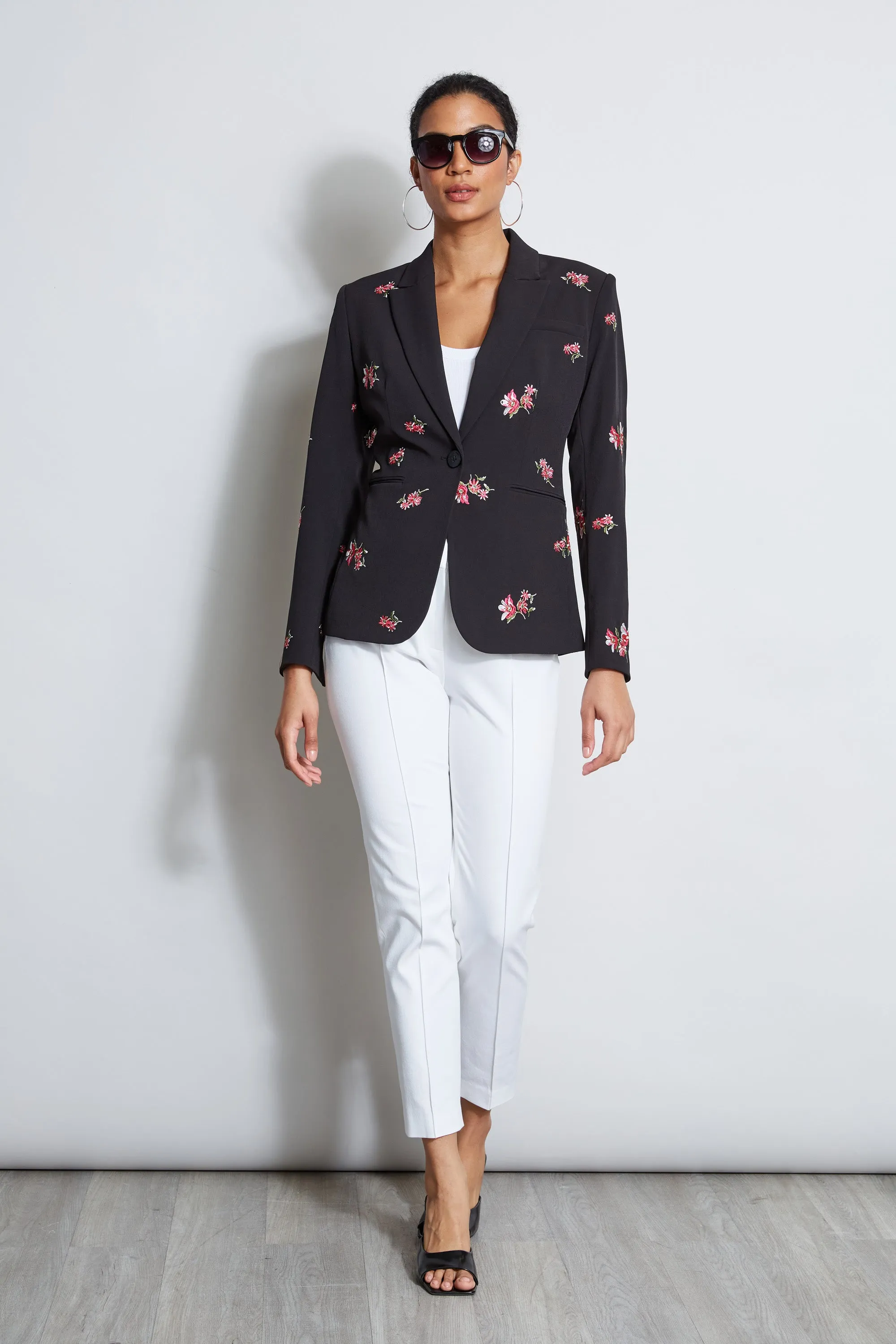 Floral Embroidered Blazer