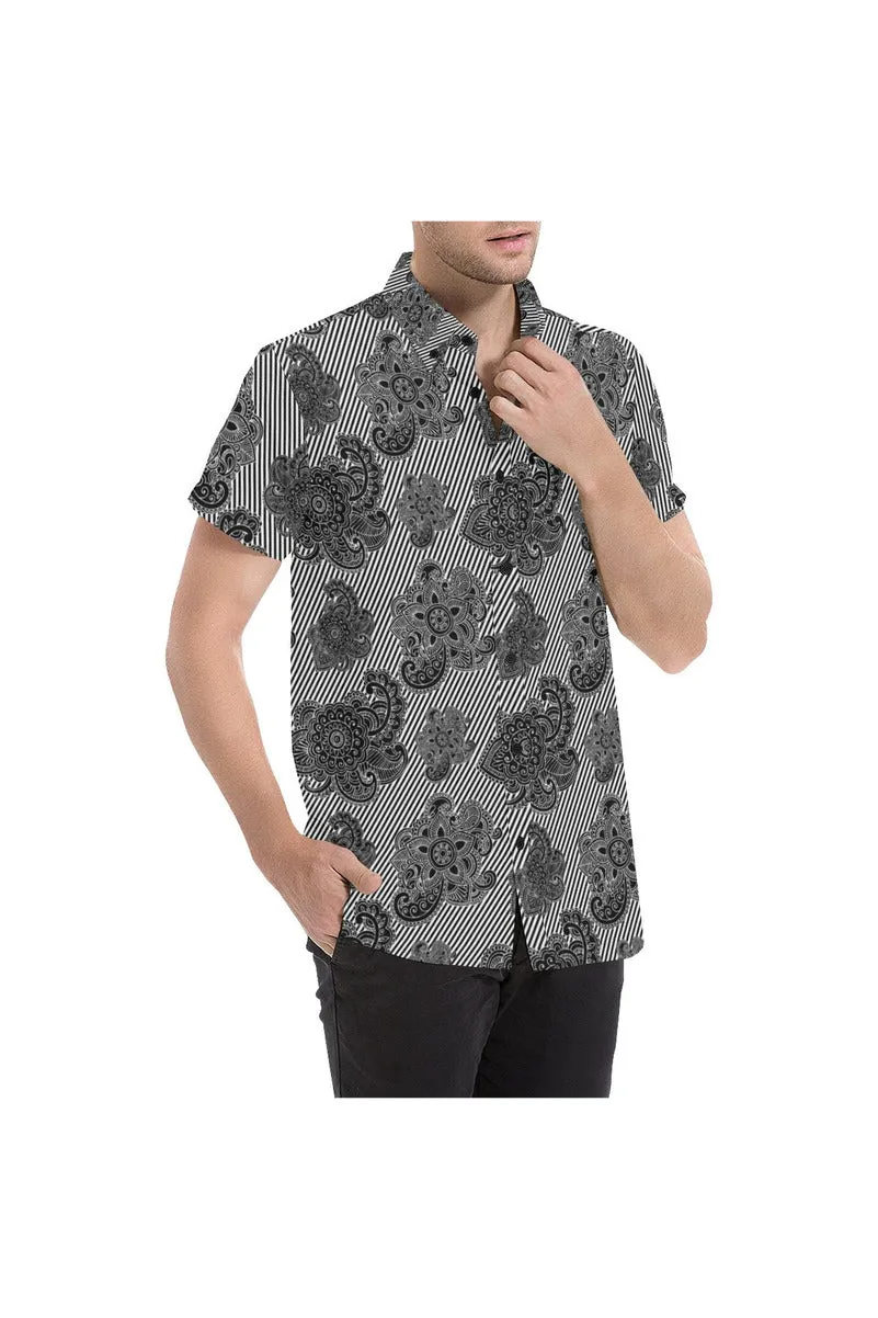 Floral Paisley Men's All Over Print Short Sleeve Shirt