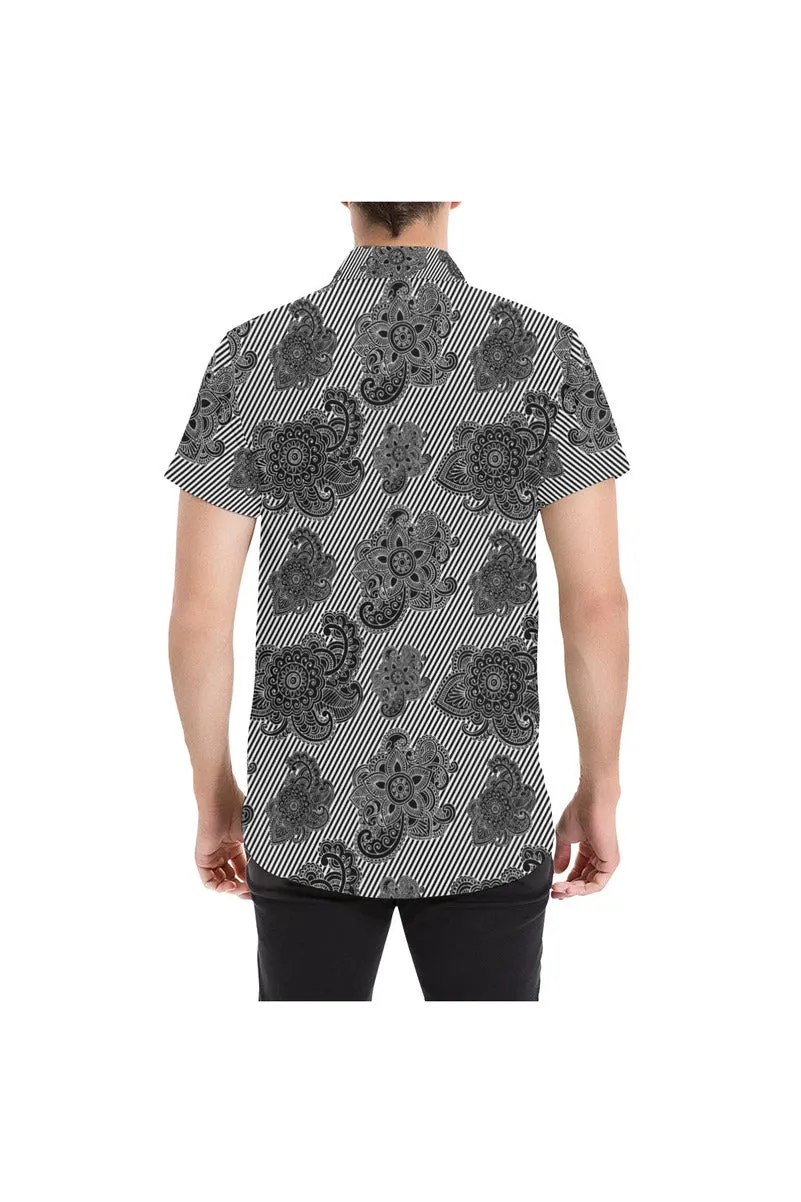 Floral Paisley Men's All Over Print Short Sleeve Shirt