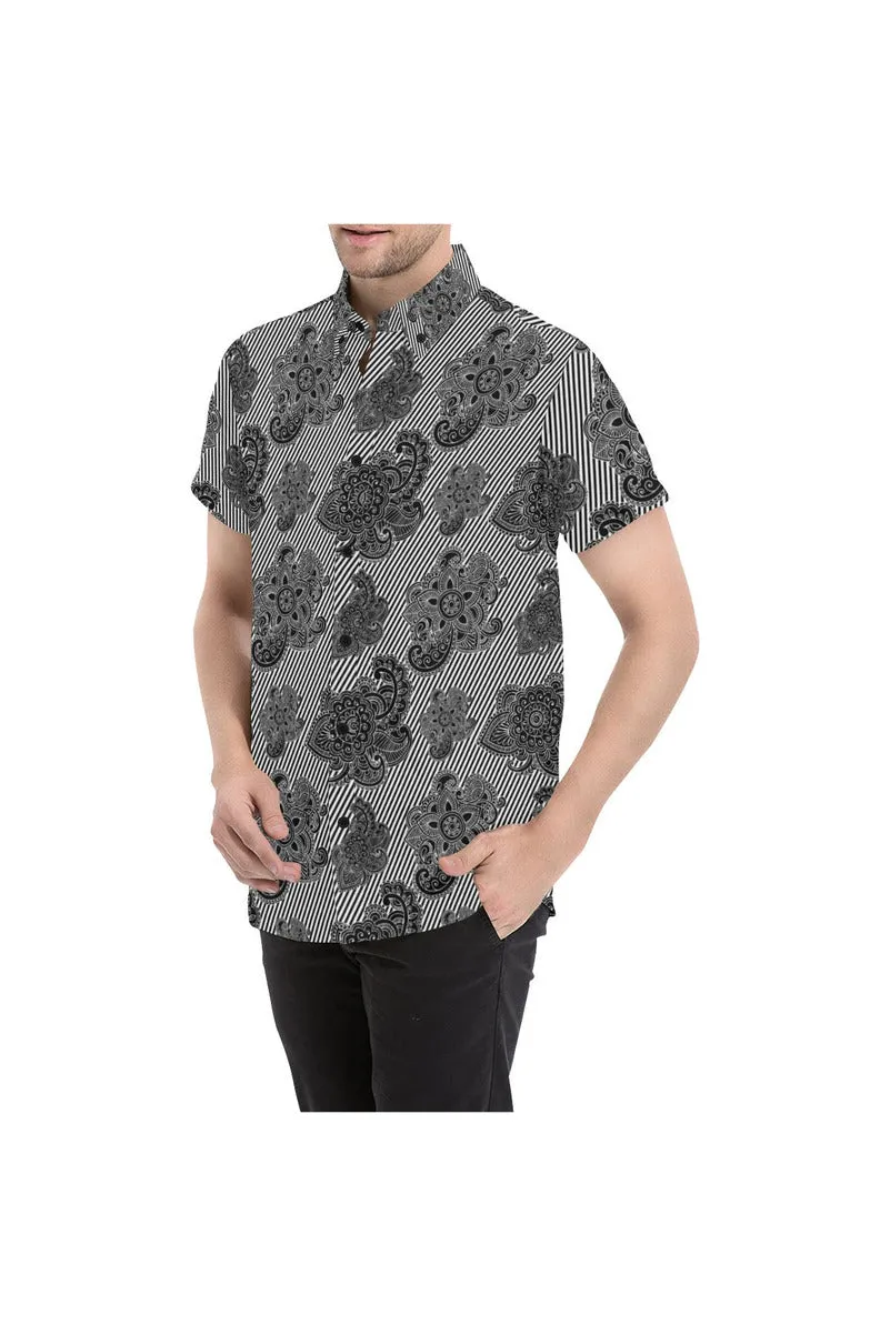 Floral Paisley Men's All Over Print Short Sleeve Shirt