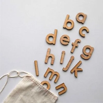 Gladfolk Wooden Alphabet Lower Case Set in Maple