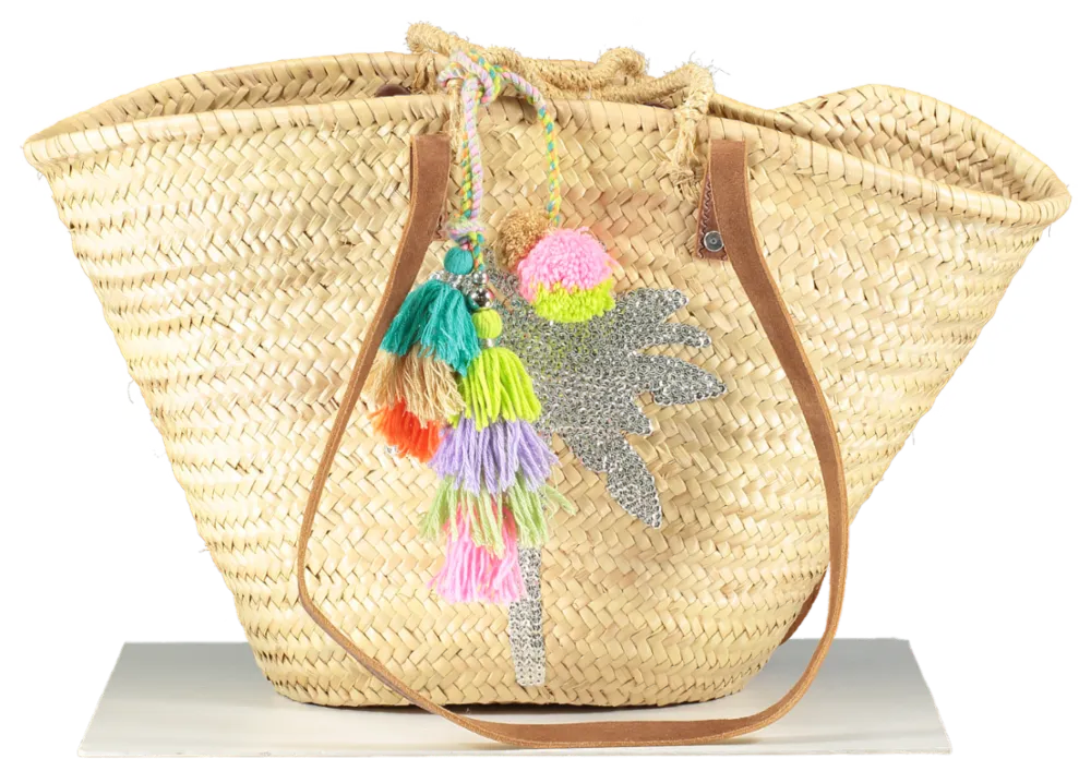 glamOnYou Nude Hamac Wicker Beach Bag