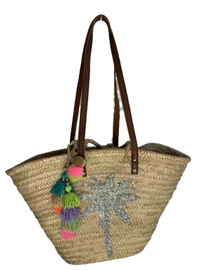 glamOnYou Nude Hamac Wicker Beach Bag