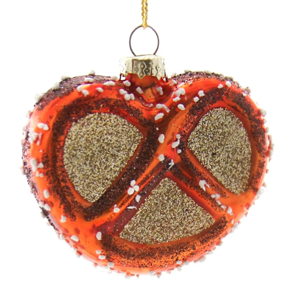 Glittery Pretzel Ornament Small