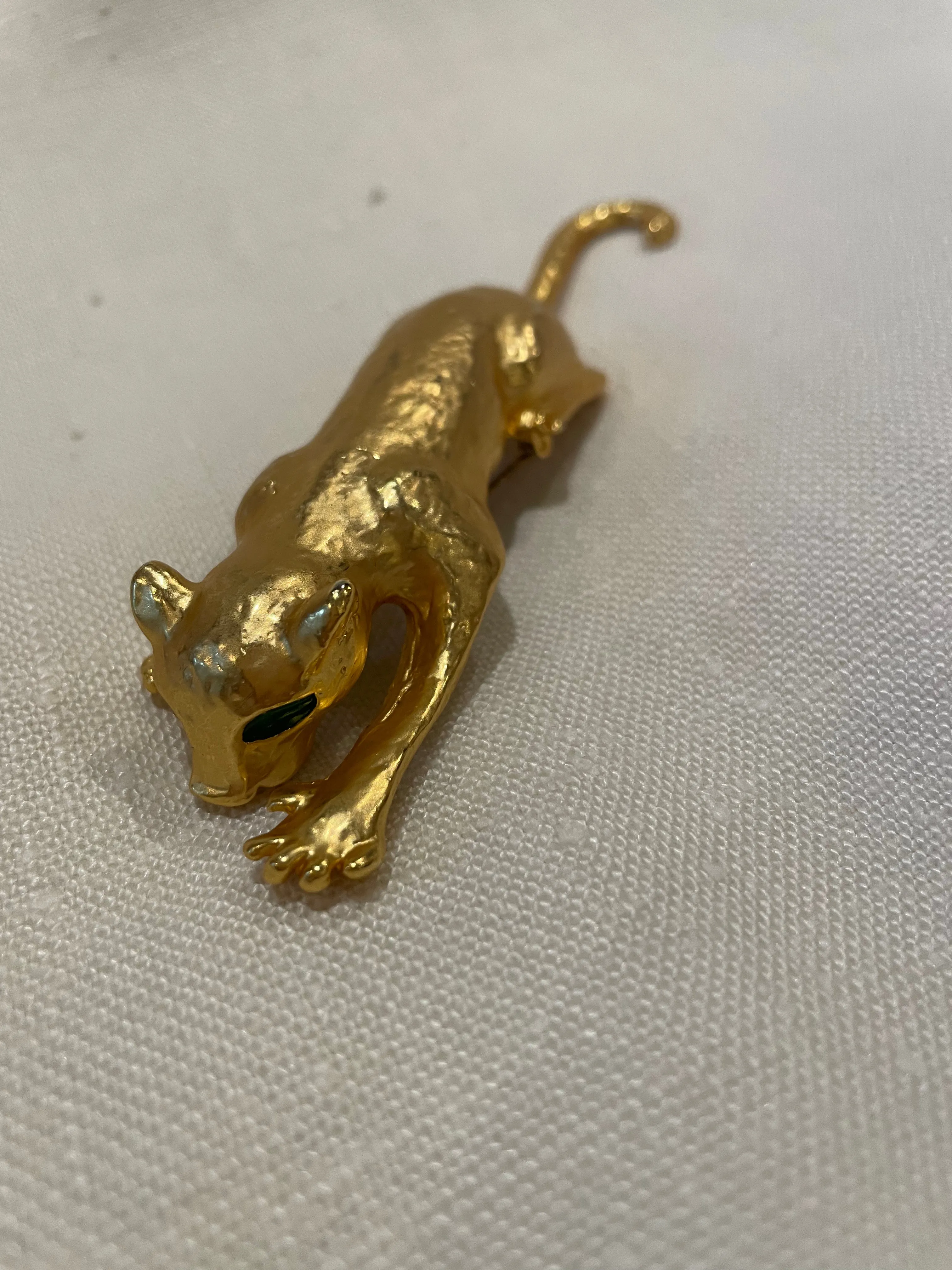 Goldtone Cartier Panther Replica Pin