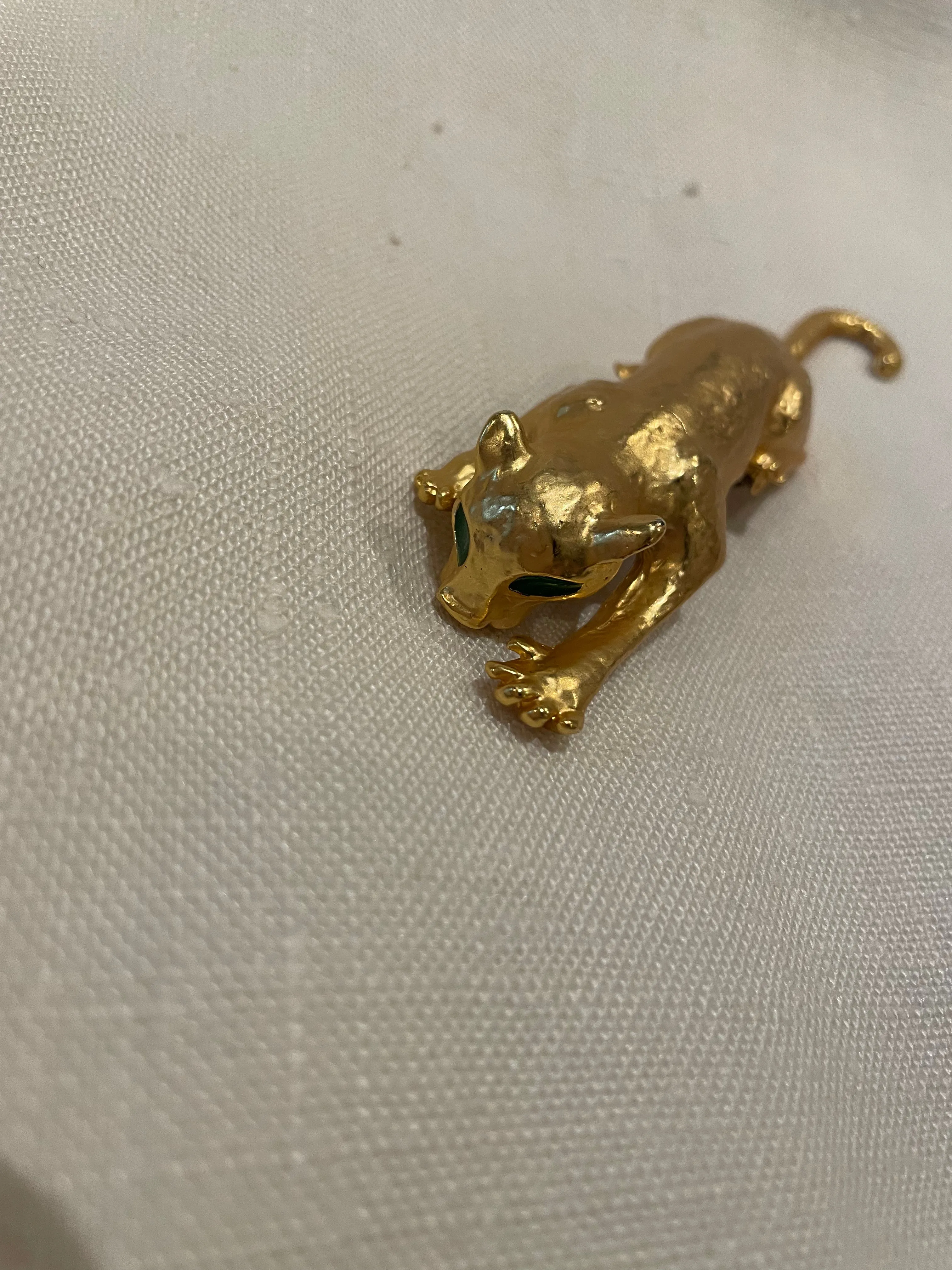 Goldtone Cartier Panther Replica Pin