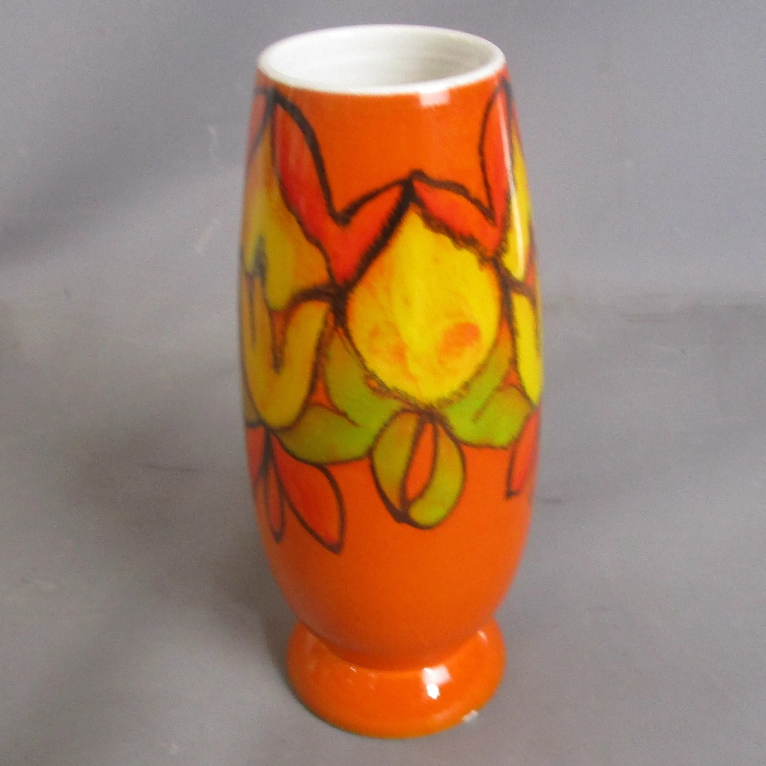 Hand Painted Poole Pottery Delphis Vase Vintage c1970