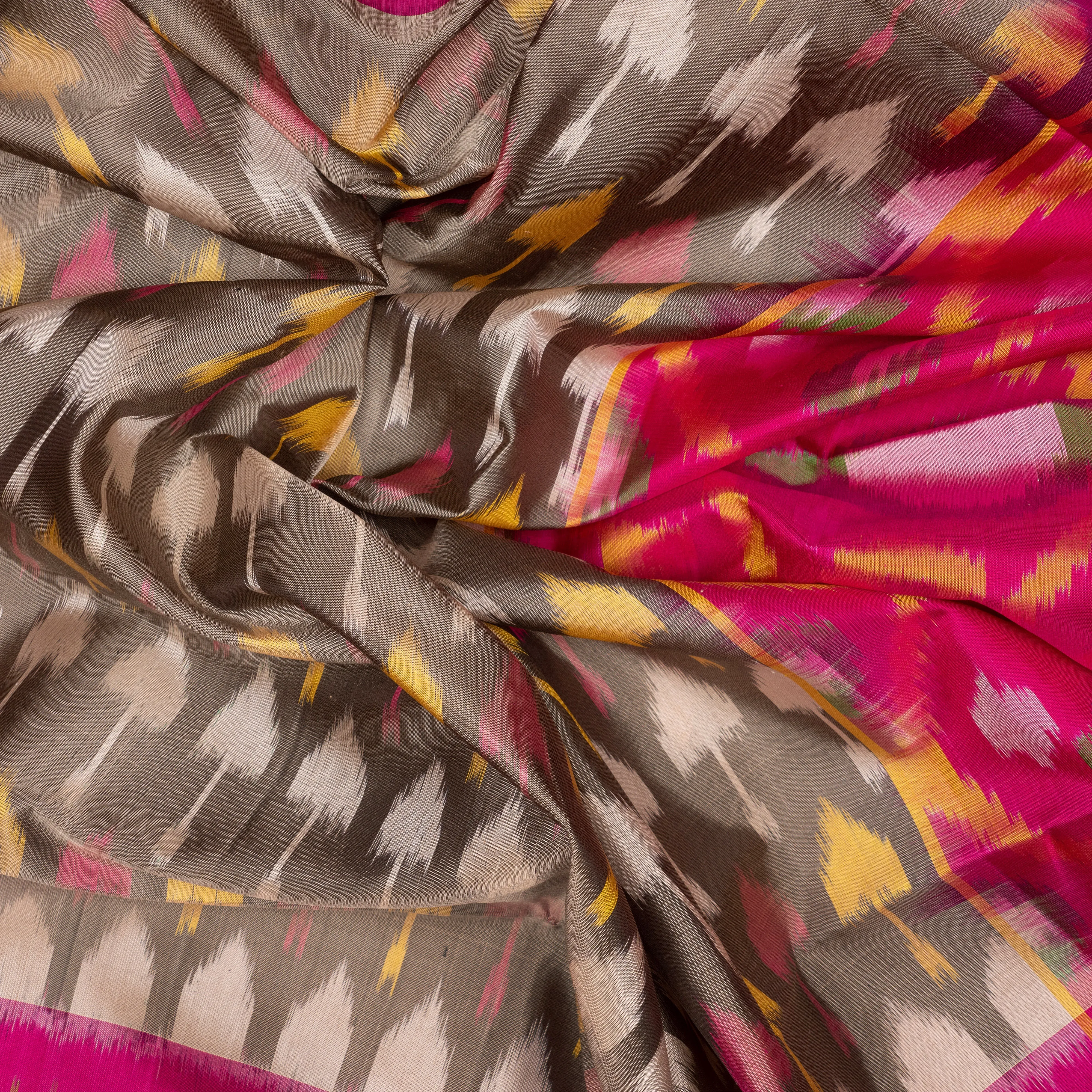 Handwoven Multi-colour with Pink Soft Silk Saree - 2107T010110DSC