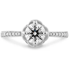 Hearts On Fire Desire Simply Engagement Ring with Diamond Band