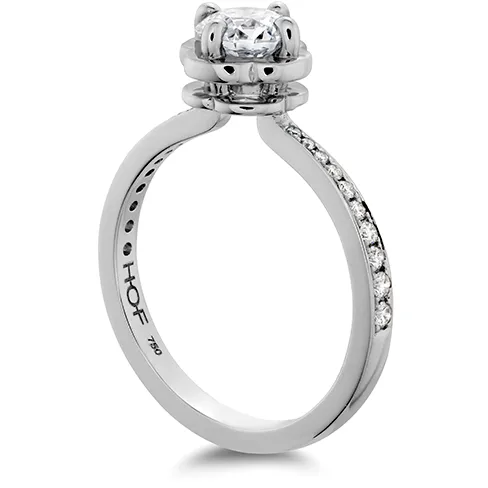 Hearts On Fire Desire Simply Engagement Ring with Diamond Band