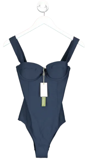 Heidi Klein Blue Menai Bay Structured Cup One Piece UK XS