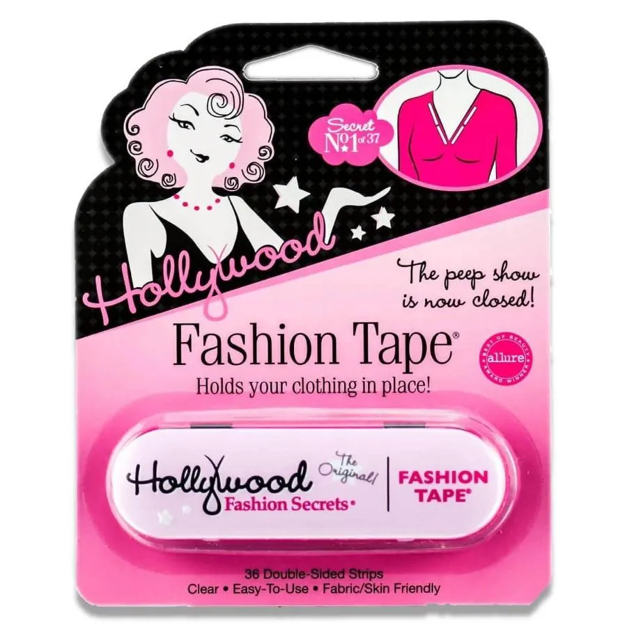 Hollywood Fashion Secrets - Medical Quality Double Stick Fashion Tape, Tin 36 Strips - 12 Pack