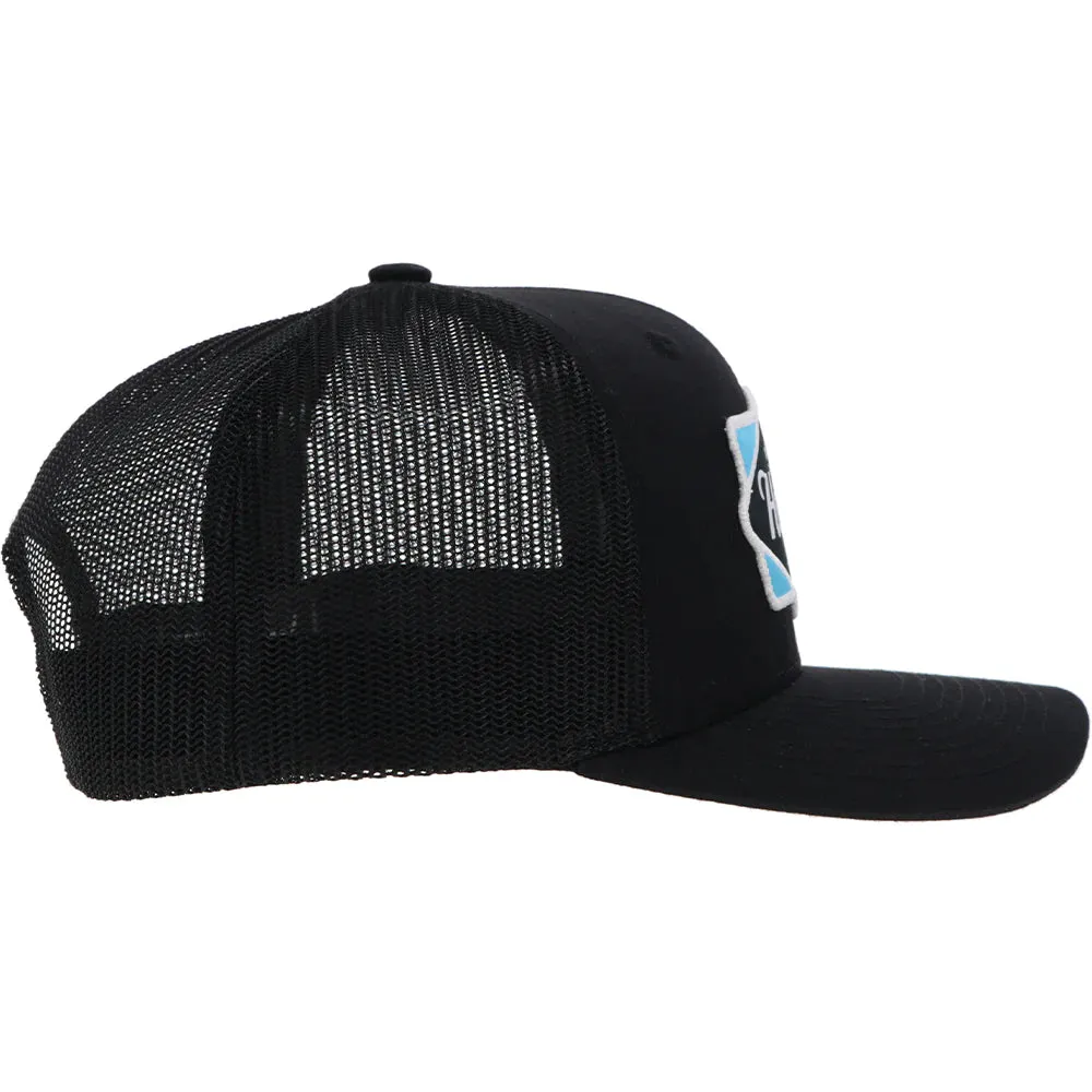 HOOEY DIAMOND HAT BLACK W/LIGHT BLUE/BLACK/ WHITE PATCH