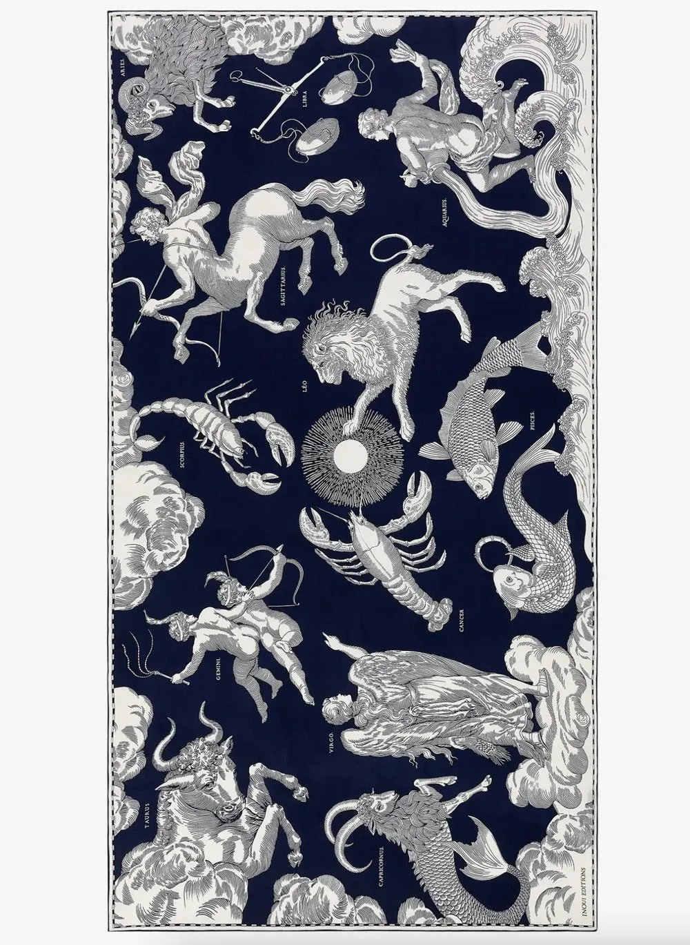 INOUI EDITIONS - 100 Astrologie Scarf in Dark Blue