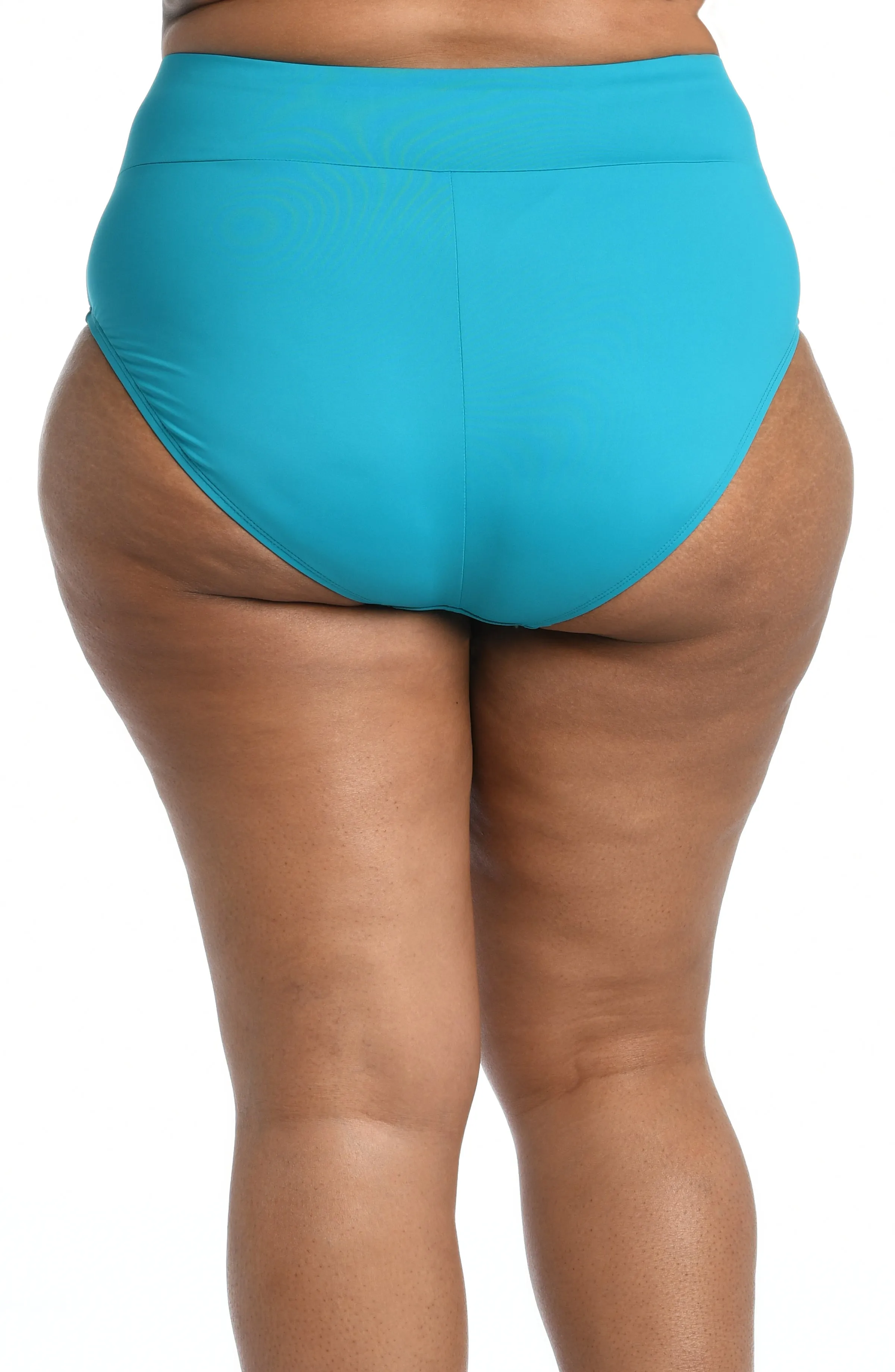 Island Goddess High Waist Bottom - Turquoise - FINAL SALE