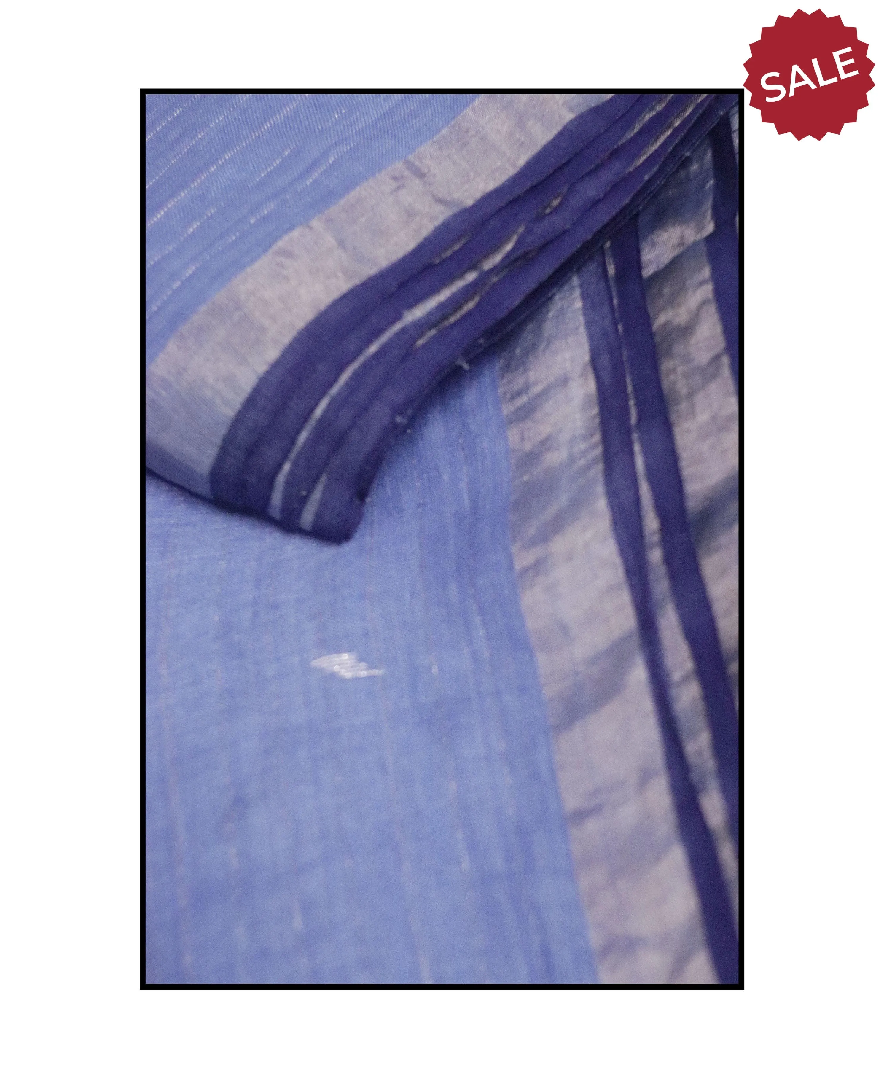 Kaisori Ekaya Akash Linen Jamdani saree